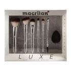 Macrilan Luxe ED002 Kit 6 Pincéis de Maquiagem + 1 Esponja
