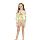 Maiô body infantil siri kids maite amarelo 39176