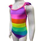 Maiô Infantil Juvenil Baby Bebe Natação Colorido Arco Iris Proteção Uv Praia Piscina Banho Nadar