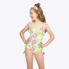 Maiô Jasmim Flores Colorido Infantil Menina Moda Praia Siri Kids 39084