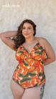 Maiô plus size estampado sol e agua