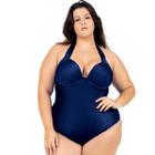 Maiô Plus Size liso Chapa barriga Com Bojo Cortinão