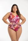 Maiô Regata Com recortes Estampado Plus Size