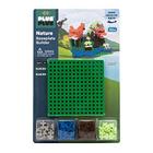 MAIS PLUS Nature Baseplate Builder 64 Peças e um Acessório Base para Construção e Exibição, 4,5 X 4,5 polegadas - Construção de Tronco Toy, Blocos de Mini Quebra-Cabeças Interligados para Crianças