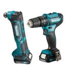 Makita clx229sax1 parafusadeira + multifuncional com 2 baterias 12v cxt 1,5ah +carregador dc10wd bivolt