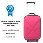 MALA DE VIAGEM 10KG BORDO, MEDIDAS APROVADAS PELA ANAC PARA BAGAGEM DE MÃO Rosa