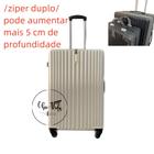 Mala de viagem 23KG com rodinhas ABS ziper dulpo Grande para descpachar expansivel