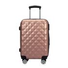 Mala de Viagem Bordo 10KG Multmaxx 100% ABS Em Relevo Rodinhas Giratórias 360º com Senha Rose Gold