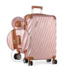 Mala De Viagem Grande 32Kg Expansiva Marseille Rose Luxo - Polo King