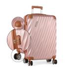 Mala de viagem grande 32kg expansiva marseille rose luxo - Polo King