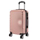 Mala De Viagem Grande 77x48x30 Em Abs C/ Rodinhas 360º Rosa Ouro - EAGLE