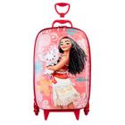 Mala Infantil Escolar Princesa Moana 3D com Rodas Triplas 3855DM22 - Diplomata