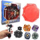 Maleta 4 em 2 Beyblade Metal Burst + 2 Lançadores + Grip + Arena de Batalha S3