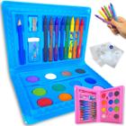 Kit Estojo Escolar Infantil Maleta de Colorir e Desenhar Unicórnio 150  Peças - Fun Game - Kit de Colorir - Magazine Luiza