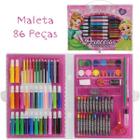 Maleta Escolar de Pintura com 86 Peças - Tema Princesas Grupo Magic