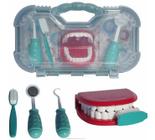 Maleta Kit Dentista Verde Doutor C/ 4 Acessórios Meninos Infantil - Paki Toys