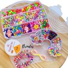Maleta Kit Infantil Miçangas Para Pulseir Silicone monte te estilo chic variadas