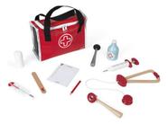 Maleta Kit Médico 11 Peças Madeira Brincar De Médico