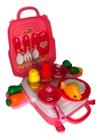 Maleta Kitchen Cozinha Brinquedo 3 Em 1 / Mochila 25 Peças - Toy king