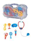 Maleta Mini Doutor Azul Brincando de Médico 7pçs Paki Toys