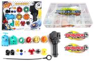 Maleta Organizadora Beyblade + 4 Beyblade Metal Fusion c/Super Lançador