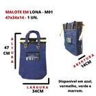 Malote 47x34x14 Cm Em Lona 100% Algodão