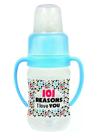 Mamadeira babygo ortodontica 101reasons i loveyou 240ml azul - Baby Go