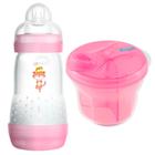 Mamadeira Mam Easy Start 320Ml Rosa Com Dosador Leite Em Pó - Multimarcas