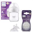 Mamadeira pétala 3.0 125ml transparente Philips Avent + bico n5 SCY900/01