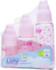 Mamadeira Rosa Kit Tip 240+150+80 Ml. Redonda - 3 Unidades - Lolly