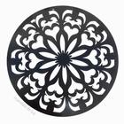 Mandala de MDF Preta 20cm - Modelo A