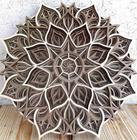 Mandala Em Camadas Pétalas Alto Relevo Decoração 3d 60cm