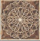 Mandala Folha 3d Multicamadas Cores 89cm