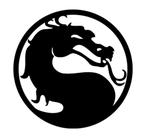 mandala Mortal Kombat Gamer decorativo dragão MDF c/ fita dupla face decoração