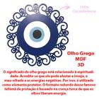 Mandala Olho Grego 3d Proteção,xô Inveja,mau Olhado Mdf 15cm
