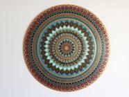 Mandala Prosperidade 90cm pintada à mão MDF 6mm