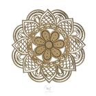 Mandala Rosa Trabalhada Mdf Placa Decorativa - 20cm