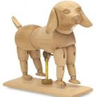 Manequim Articulado Cachorro De Madeira 15Cm - Sinoart