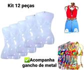 Manequim feminino adulto (cabide silhueta) transparente com gancho de metal  kit com 12 unidades