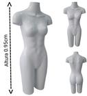 Manequim feminino adulto (meio corpo definido n. 36/38) na cor branco - Ksouza manequins