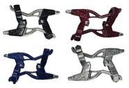 Manete Bike Aluminio Freio Vbreak Vermelho Azul Polido Preto - Glometal