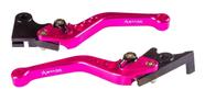 Manete Esportivo Pink Modelo Curto Para Moto Kawasaki Z650