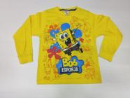 Manga Longa Bob Esponja Camiseta Infantil Blusa Pra Criança MAJ652 RCH