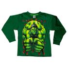 Manga Longa Hulk Vingadores Camiseta Blusa Infantil Maj1091