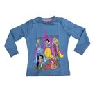 Manga Longa Princesas Camiseta Blusa Infantil Desenho Maj1079