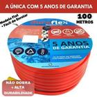 Mangueira 100 M Laranja Chata Super Flexível - Kit Completo