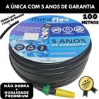 Mangueira 100 Metros Preta Luxo Chata - Completa - Duraflex