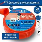 Mangueira 20 Metros Laranja Super Flexível - Kit Completo - Duraflex