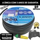 Mangueira 50 Mts Flat Black Luxor Super Flexível Com Suporte - Plasmang