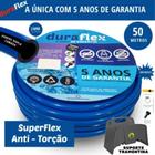 Mangueira Anti-torção Azul 50 Metros + Suporte Tramontina - Duraflex